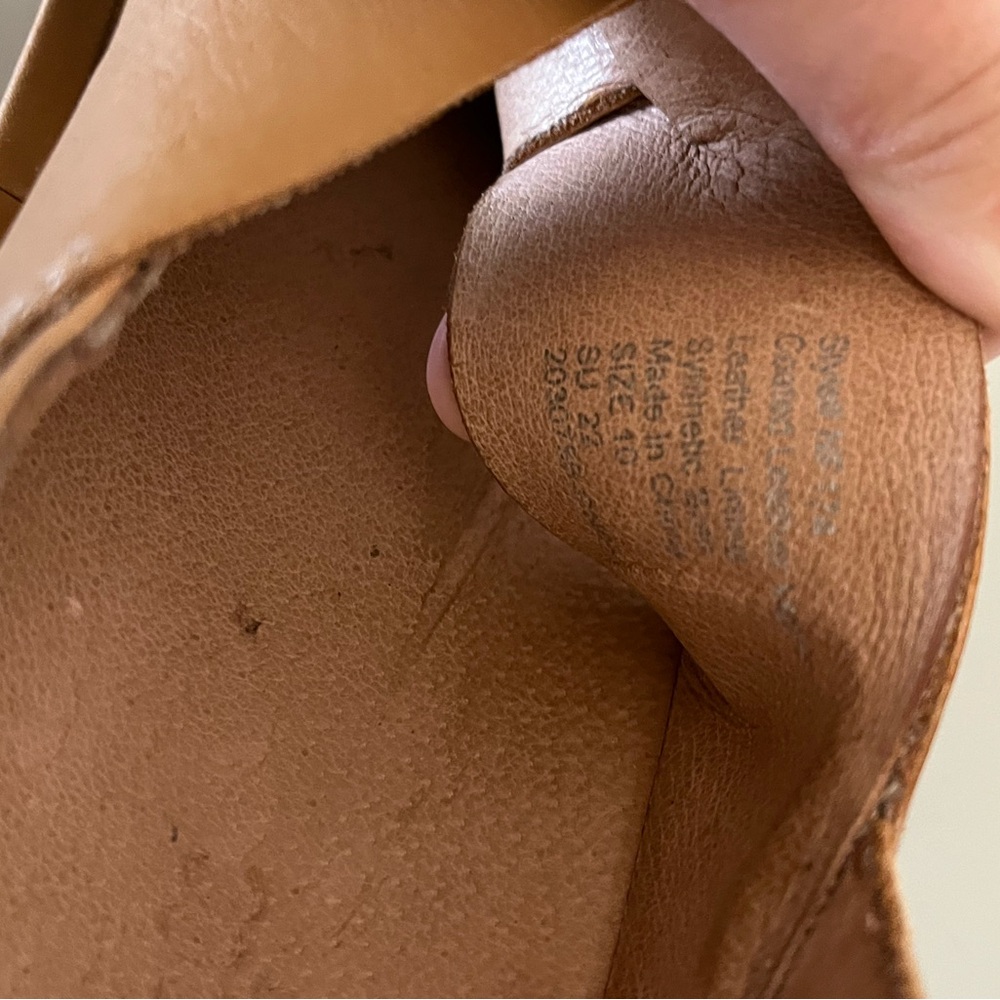 Madewell  Maeva Flatform Sandal in oiled vachetta leather. Size 10 - Picture 3 of 5